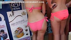 Two beautiful ass in pink