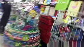 Asian Ass in Spandex at store