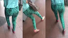 Leggins Verdes Culo Aguado Rico Meneo