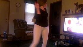 gf's voyeured ass exercising leggings vpl 2