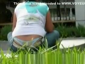 Exposed Thong in Park