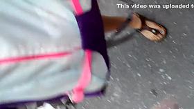 Sexy lady has one of her big tits recorded on cam