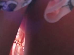 Real upskirt vid of a skinny blonde teen