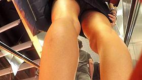 She knows is being upskirted....