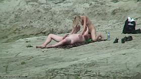 Voyeur spycam on the beach