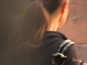 Oriental little tart with sexy feet getting caught into sharking web