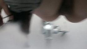 Toilet spy cam show a look at a girl's muff peeing