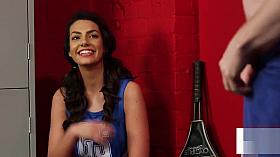 Uniformed brit voyeur instructs tugging guy