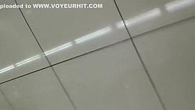 Sexy blonde in torn tights