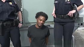 Redhead cop sucks a big black cock