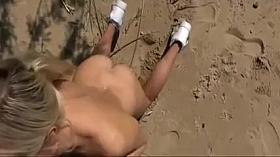 Sex at the Beach with German Blonde