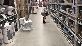 Fit Milf Upskirt Home Depot No Panties
