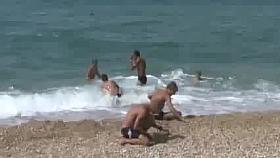 Two girls on the beach