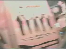 Shot mini barely covers her fine ass in hot upskirt video