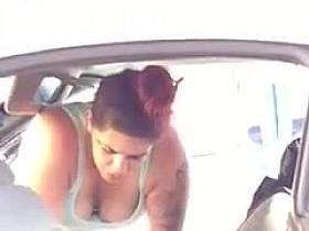 Big butt big tit ghetto milf car wash 1