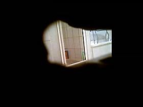 woman in bathroom with big butt