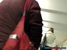 Subway golden-haired petticoat up