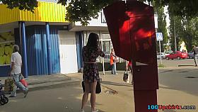 Sassy red panty upskirt movie