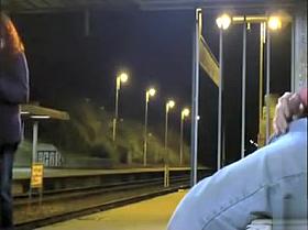 Strange lady helped him with the erected dick