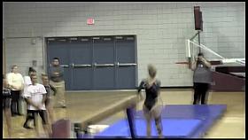 Lovely blonde gymnast with a big beautiful butt !