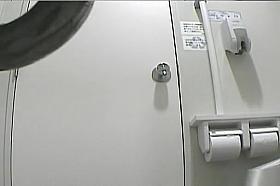 Oriental women peeing in toilet