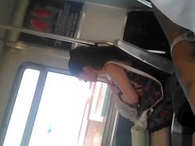 Black guy takes off his hard cock in bus