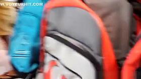 White jeans shorts nice womans ass