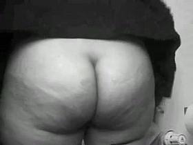 Blonde Bubble Butt on Toilet - Hidden Bathroom Cam