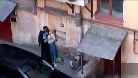 I caught a crazy couple having sex in the yard