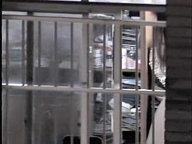 Hot window voyeurism with the full naked melons