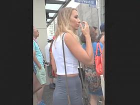 Behold this beauty's thong pantyline