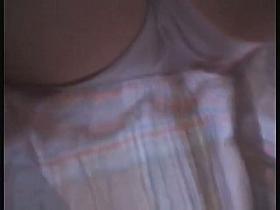 Upskirt panties voyeur video of a shy brunette