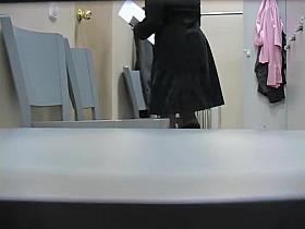 Russian girl modeling her delicious body in changing room