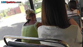 Two adorable girlfriends talk a lot in upskirt voyeur