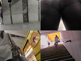 Nasty upskirting clip shows amazing skinny ass