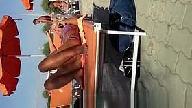 Blonde in the pool, he realizes that he looked ....the like.