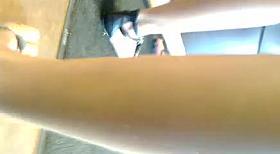 upskirt cute teen in shop