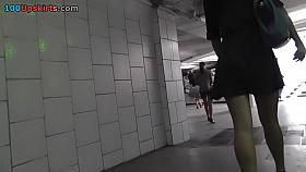 Spectacular upskirt on stairs