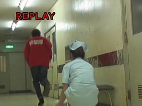 Cheated Japanese nurse under panty sharking
