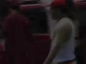 Boobs in the streets, amazing how they are dancing !