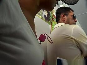 Man gropes woman's nice ass