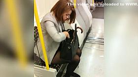 pantyhose girls in metro