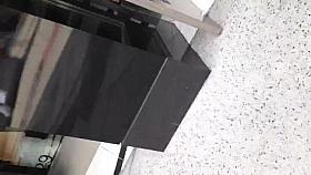 Fat ass jiggle in grey dress