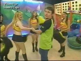 Six hot teen cheerleaders in thongs flashing up skirt