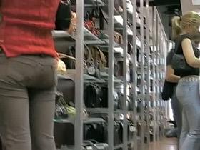 European babe is nice jeans has a smooth large ass