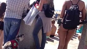 Voyeur ass at the beach part 1