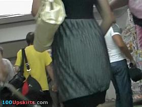 White panty upskirts movie scene