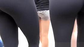 Young girls in black tights