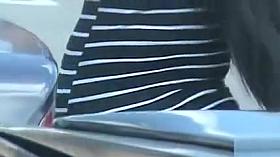 Busty Brazilian women with sexy cleavages go shopping