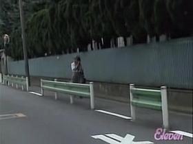 Fancy brown-haired Asian chick loses her pubes during sharking action